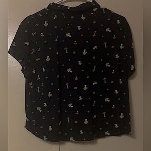 🍄crop top mushroom button up🍄
